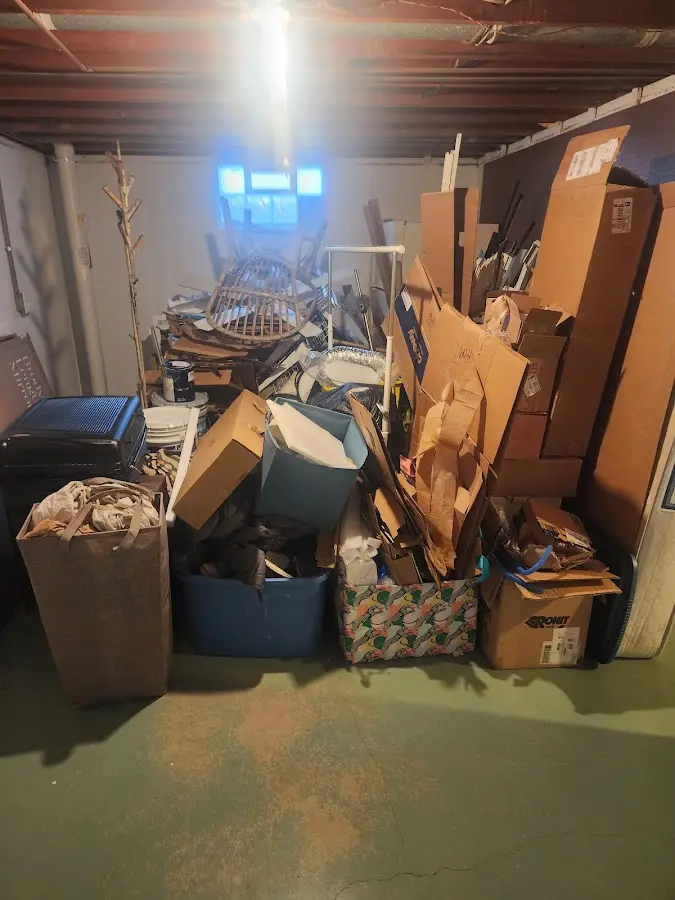 Roll-off dumpster container at job site for Concrete Dumpster Rental in Lynchburg